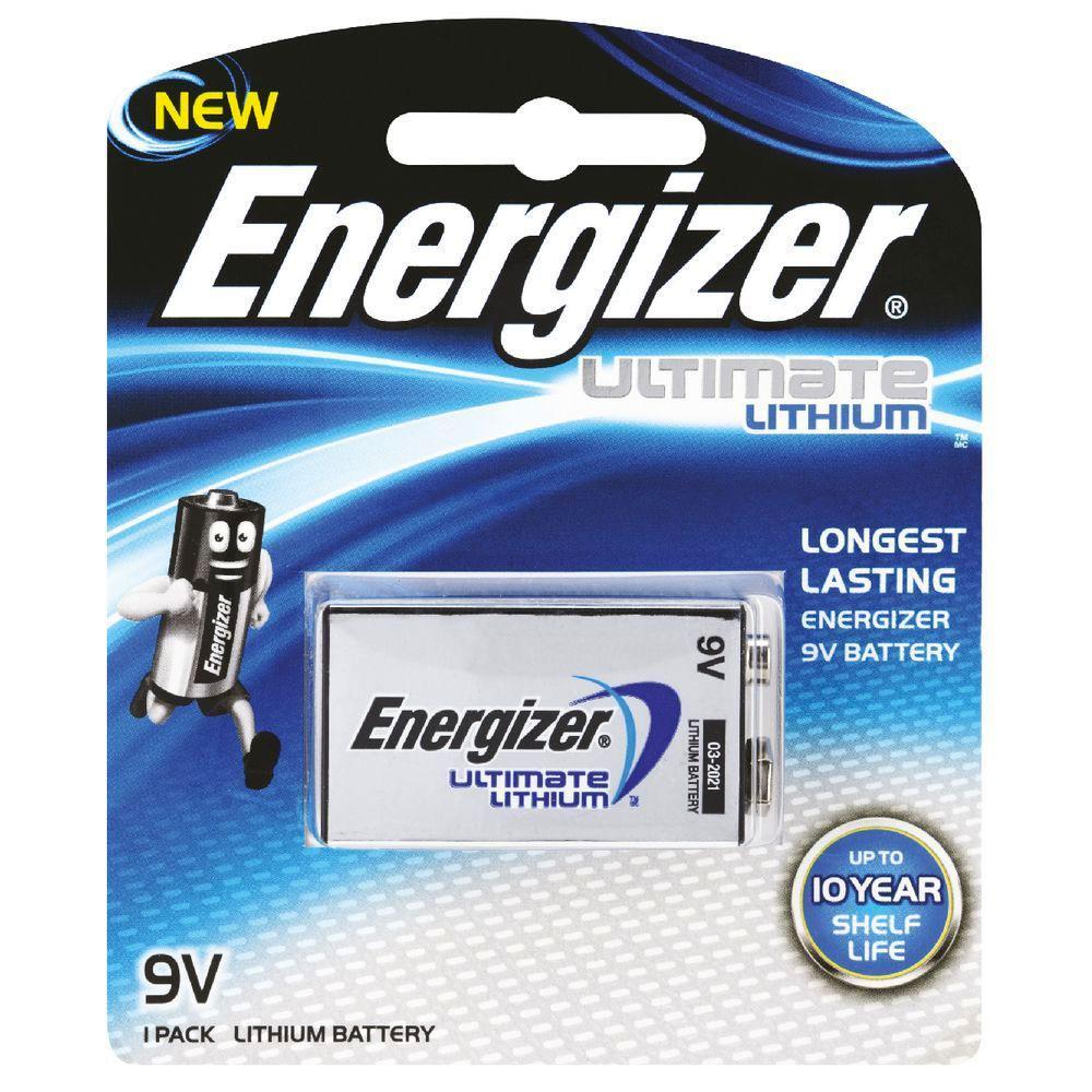 8 ENERGIZER Ultimate cheapest Lithium 9V Batteries (1pk)