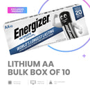 ENERGIZER LITHIUM BATTERY BULK AA Box of 10 - NZ Battery Specialists New Zealand
